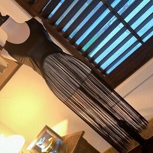 Michaela Leather top with fringe sz small